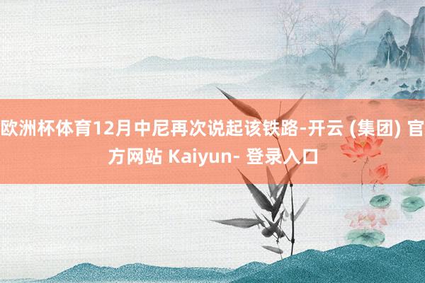 欧洲杯体育12月中尼再次说起该铁路-开云 (集团) 官方网站 Kaiyun- 登录入口